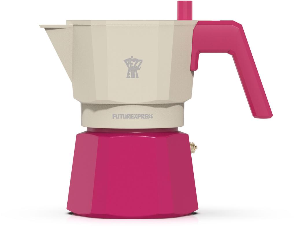 Cafetiere italienne - PEZZETTI - FUTUREXPRESS - Aluminium - 3 tasses - Fuschia