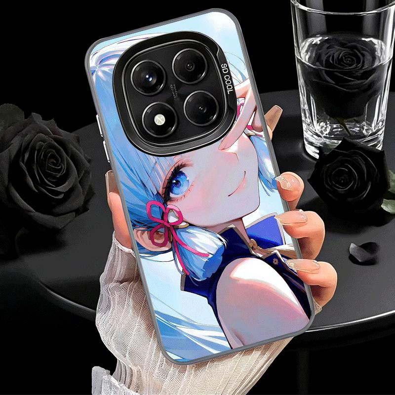 Genshin Impact Kamisato Ayaka Weiche Handyhülle für Xiaomi Redmi Note 13 14 15 Pro Plus 12S 12 11S 11 11T 10S 10 Stoßfeste Abdeckung
