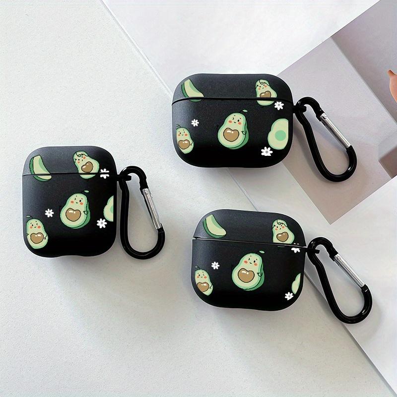 Cute Avocado Design Headphone Cover for AirPods Pro2/Pro3/Pro Anti Drop Headphone Cover for AirPods 4/3/1/2 Shock-absorbing
