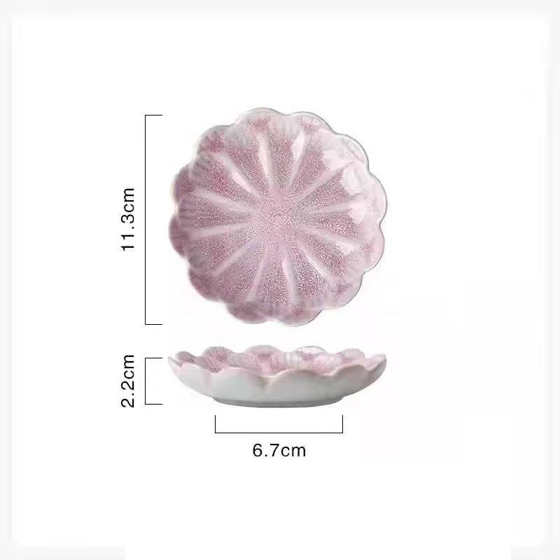 Keramický talíř Retro Kiln Glaze Japonská omáčka Víceúčelový úložný tác Mini namáčení Sashimi Sushi Sójové misky Domácí svačinový talíř
