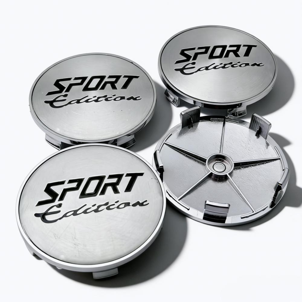 4pcs Sport Edition Logo Emblem Car Wheel Center Caps O.D 68MM 63MM Wheels Hub Cap Rim Hubcaps Dust Cover Replace Car Accessories