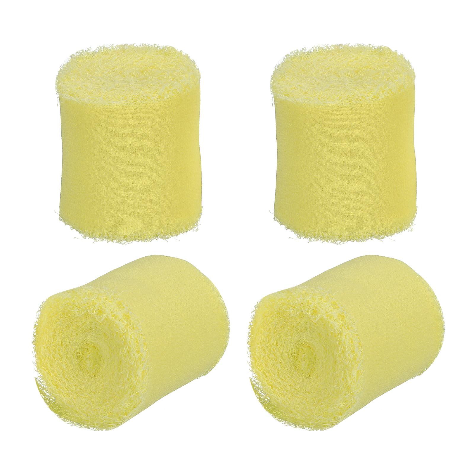 

4 Rolls Chiffon Ribbon Handmade Fringe Silk Ribbon Frayed Edges for DIY Decor Bridal Bouquets Wedding 1.5 In x 5 Yard 1.5 in x 5 Yard жовтий