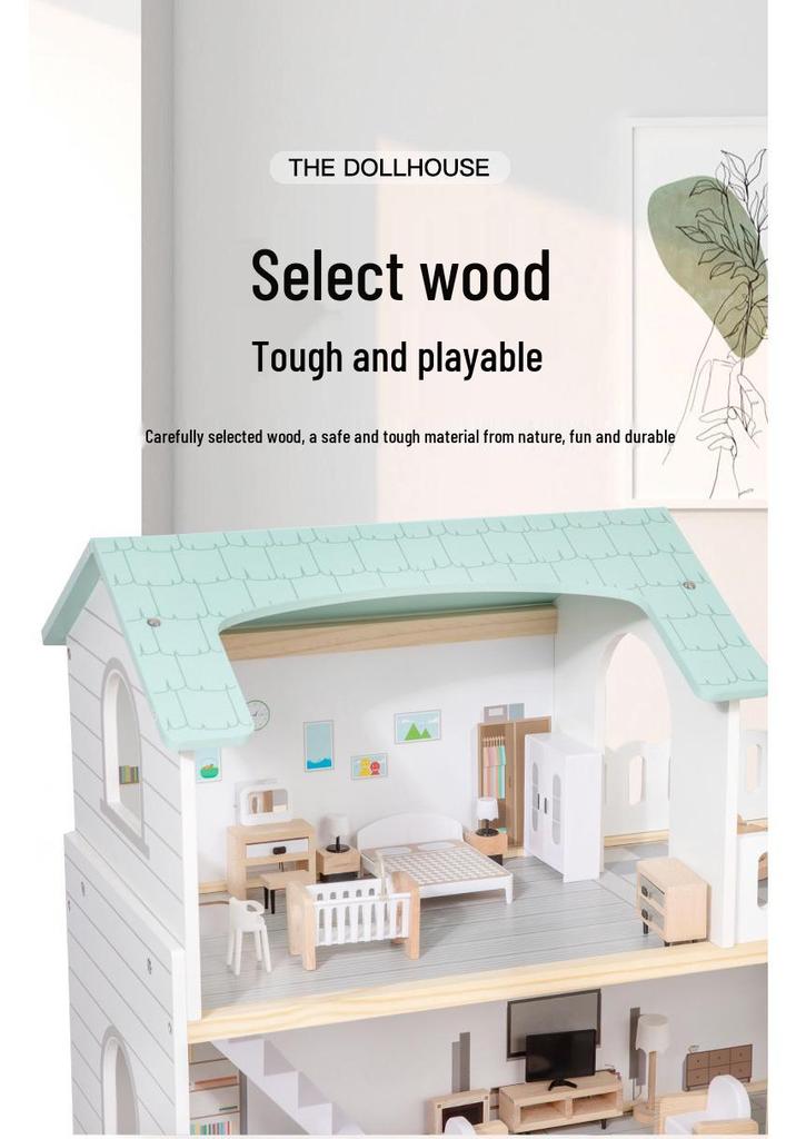 Educational Dollhouse for Early Learning and Role-Playing: Enhances Motor Skills and Cognitive Development