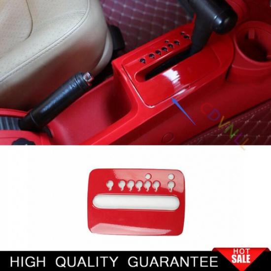 For Volkswagen Beetle 2003-2006 Bright Red Central Console Gear Shift Panel Trim