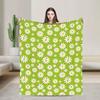 Flora Gänseblümchen nahtloses Muster Decken Mädchen Flanell Überwurfdecke Für Wohnzimmer Weich Gemütlich Design Qualität Tagesdecke Geschenk