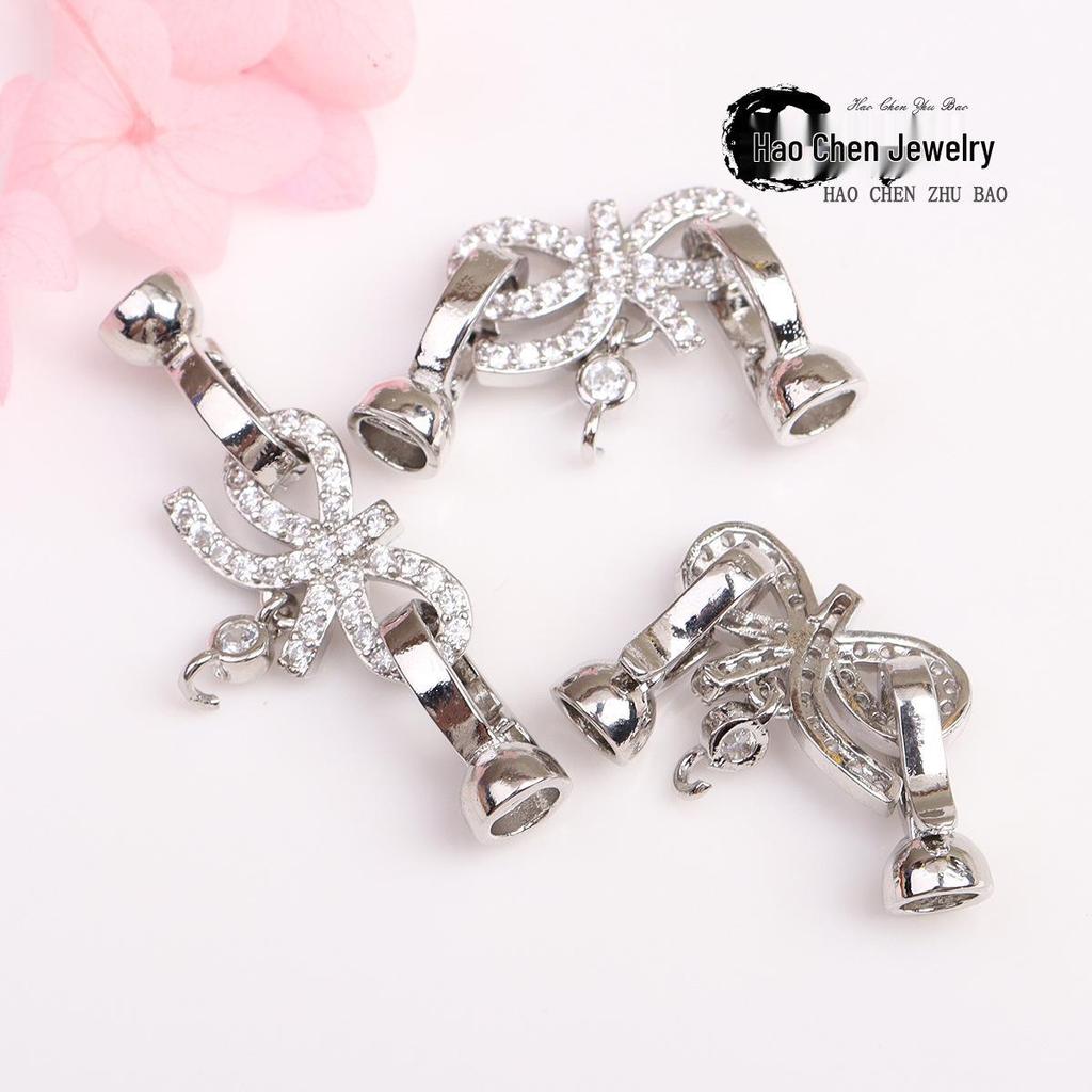 14k Gold Filled Farbechalter Perlenhalskettenverschluss, Glied und Schleifen-Accessoire für DIY-Schmuck