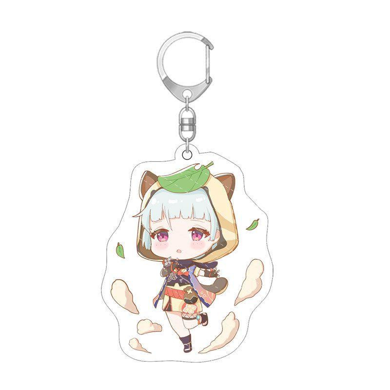 Cute Genshin Impact Key Chain Anime Cartoon Kawaii Keyring Pendant Acrylic Gift
