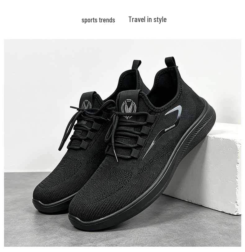 Men's Plus Size Mesh Breathable Sports Shoes: Lightweight, Non-slip, Wear-resistant, for Outdoor Spring/Summer Casual Wear.