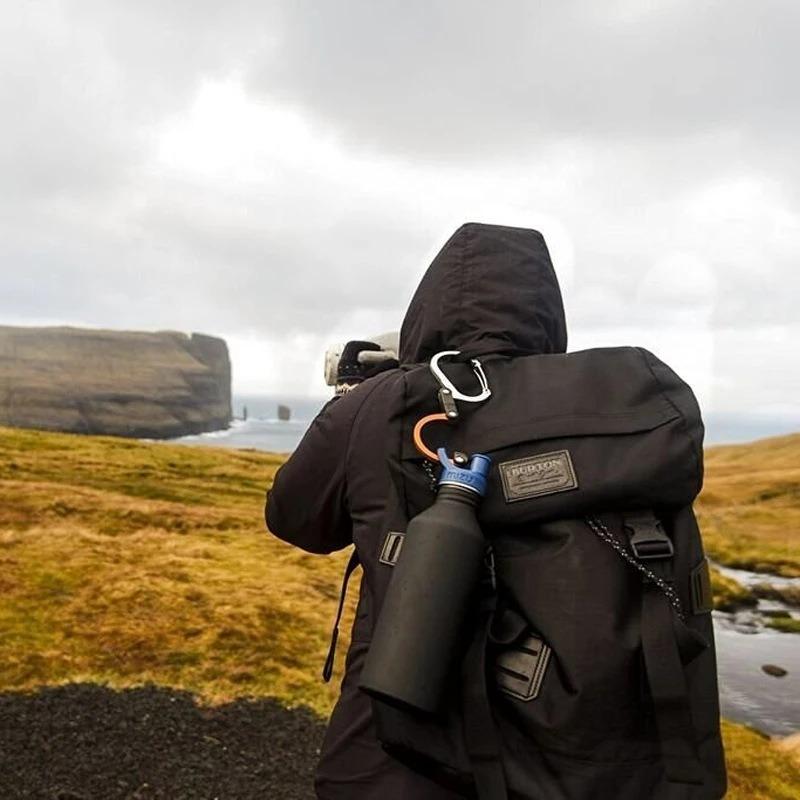 Multifunctional Mountaineering Buckle Aluminum Alloy D-type Mountaineering Buckle Outdoor Random Hook 360 Degree Rotating Hook