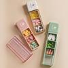 Portable Pill Organizer Integrated Pill Cutter Airtight Moisture-proof Small Pill Case for Students Dorm Daily Medication Storage