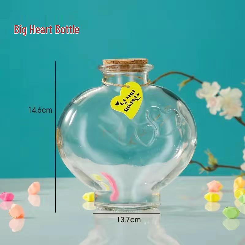 DIY Cork Star Wishing Drift Bottle - Clear Glass Ocean Lucky Star Bottle