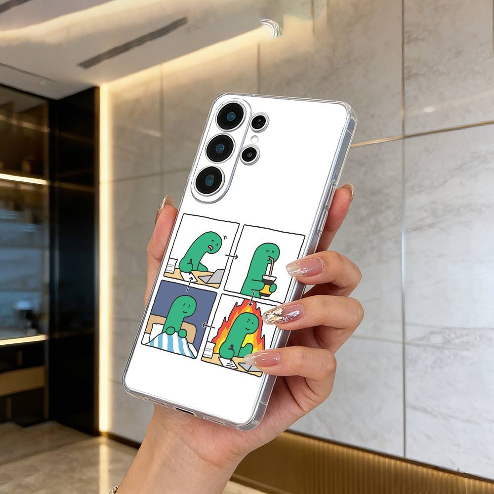 

Cute- Jogu-mans D-Dinosaurs Clear Phone Case for Samsung S25, S24, S21, S22, S23, S30, Ultra, S20, Plus, FE, Lite Samsung S24Plus