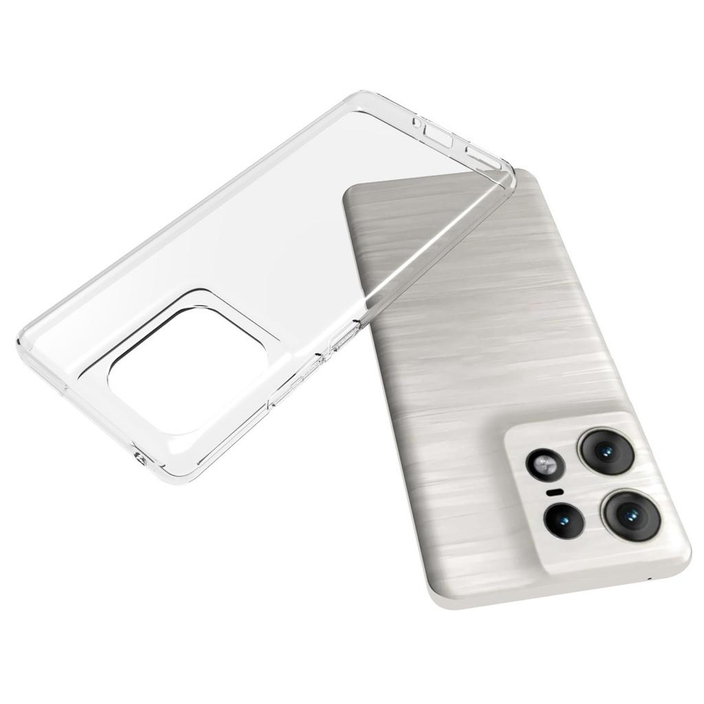 For Motorola Edge 50 Pro 5G TPU Case Ultra Slim Clear Phone Cover with Big Lens Hole
