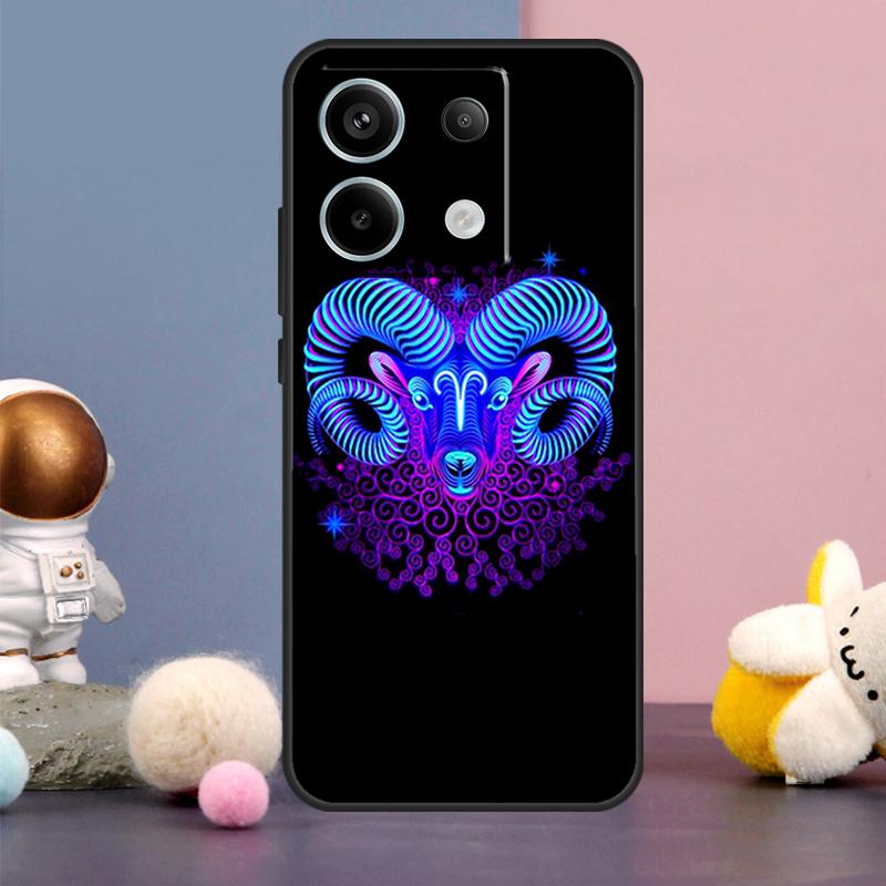 Neon Zodiac Signs Case For Xiaomi Redmi Note 13 11 9 10 12 Pro Plus 12S 11S 10S 9S Redmi 12 10C 12C 13C Cover