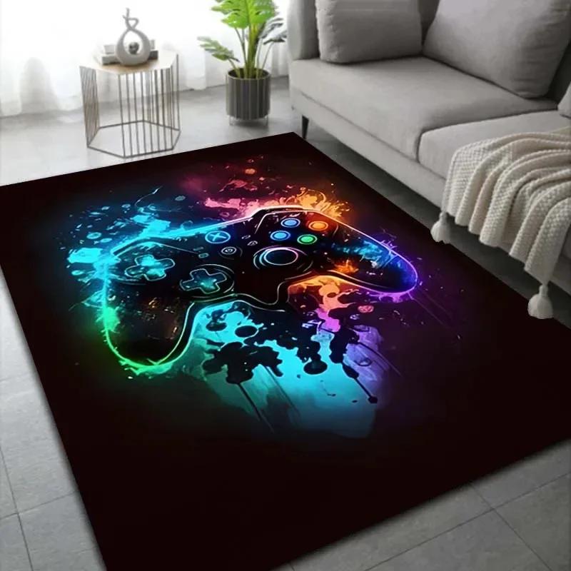 Gamer Rug Children's Room Carpet Cool Game Controller Doormat Home Living Room Bedroom Floor Mat Teens Dorm Hippie Style Mat