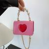 2025 new spring and summer cute fashion love shoulder messenger bag boys and girls change accessories small square bag