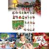 Bunte Acryl-Weihnachtsmalerei-Schlüsselanhänger im Cartoon-Stil Perfekt zum Verschenken in der Weihnachtszeit