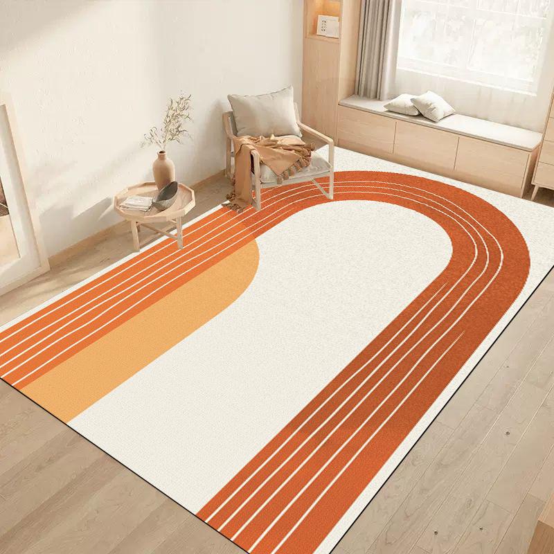 Colorful Geometric Kids Rug Washable Non-Slip Soft Carpet for Children's Room Bedroom Play Area Floor Mat Home Decor