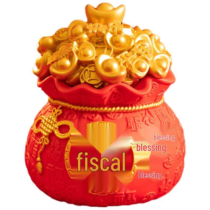 Chinese Style Lucky Ingot Piggy Bank