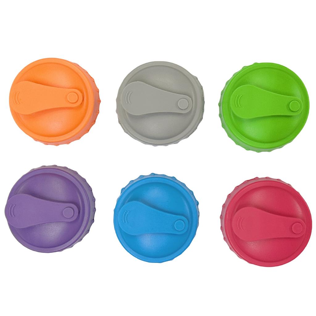 6 Pack Reusable Silicone Soda Can Lids Protective Covers Fit Standard Beer Juice Drink Cans For Home Kitchen Bar Daily Use