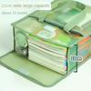 New Mesh Thickened Hand Book Bag Double Layer Large Capacity School Students Tutoring Handbag Portable Primary Tutoring Bags