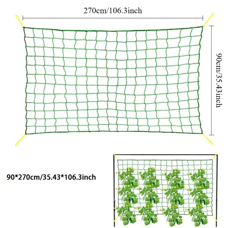 

1pc Heavy Duty Garden Climbing Net For Tomato Grape Cucumber Pea Vines Durable Spring Plant Vertical Growth Support Frame
