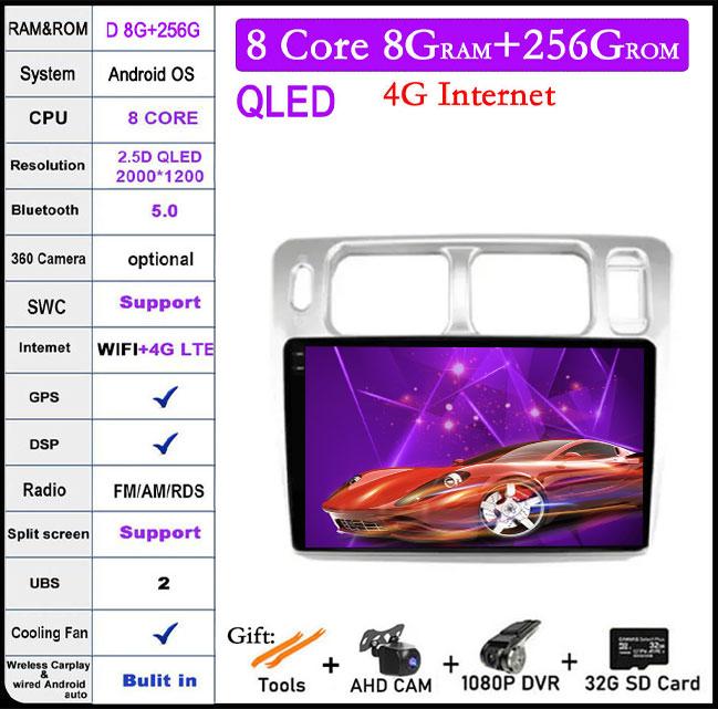 Car Radio For Mitsubishi Pajero iO 1998 - 2007 Android 14 4G+WIFI Android Auto Carplay GPS Navigation Player