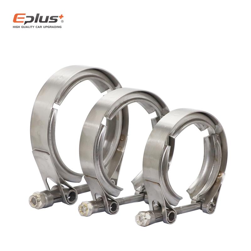 Universal 304 Stainless Steel 1.5~4.5 Inch 51 63 76 mm V Band Clamp Flange Turbo Exhaust Pipe Connector Vband Clamp V Clamps