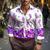 Snakeskin Graphic HD Pattern Soft Comfortable Shirt T-shirt Button Lapel Suit Colorful Retro Popular Fashion Men's T-shirt Top