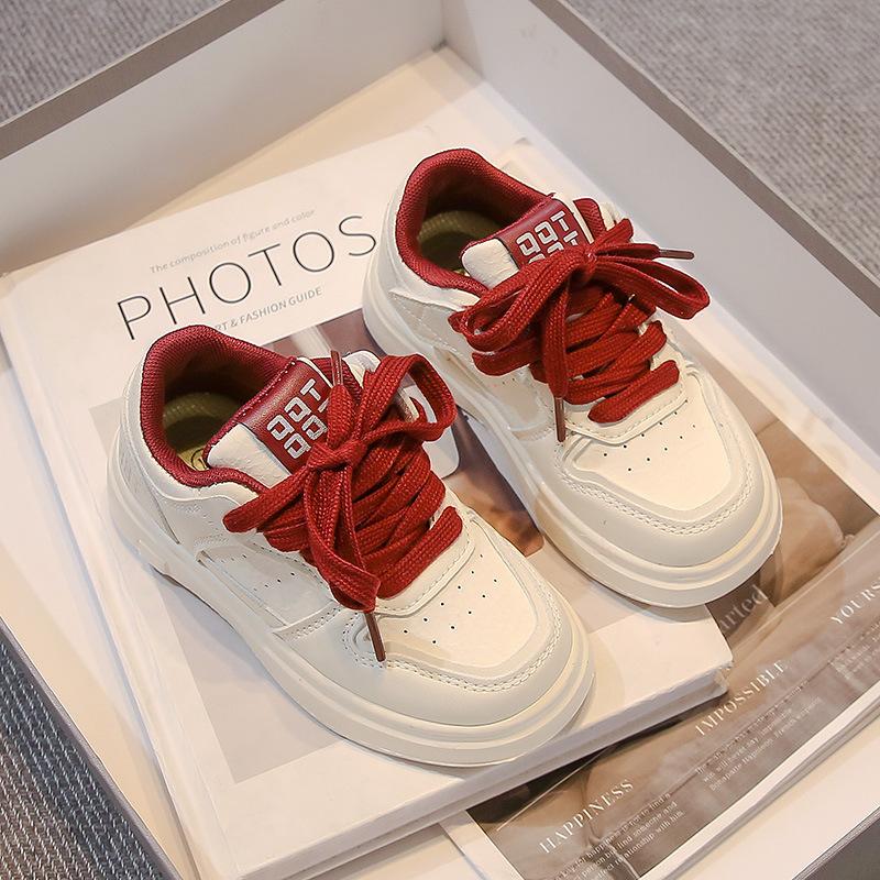 Girls shoes Spring and Autumn 2025 new board shoes children's sports shoes small white shoes medium and older girls students soft-soled shoes