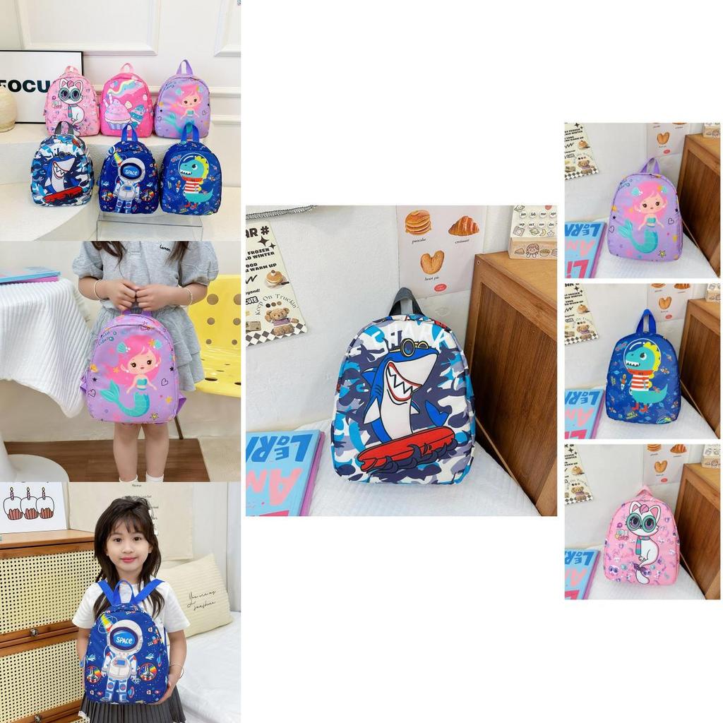 Cute Cartoon Kids Backpack Lightweight Nylon School Bag For Boys And Girls