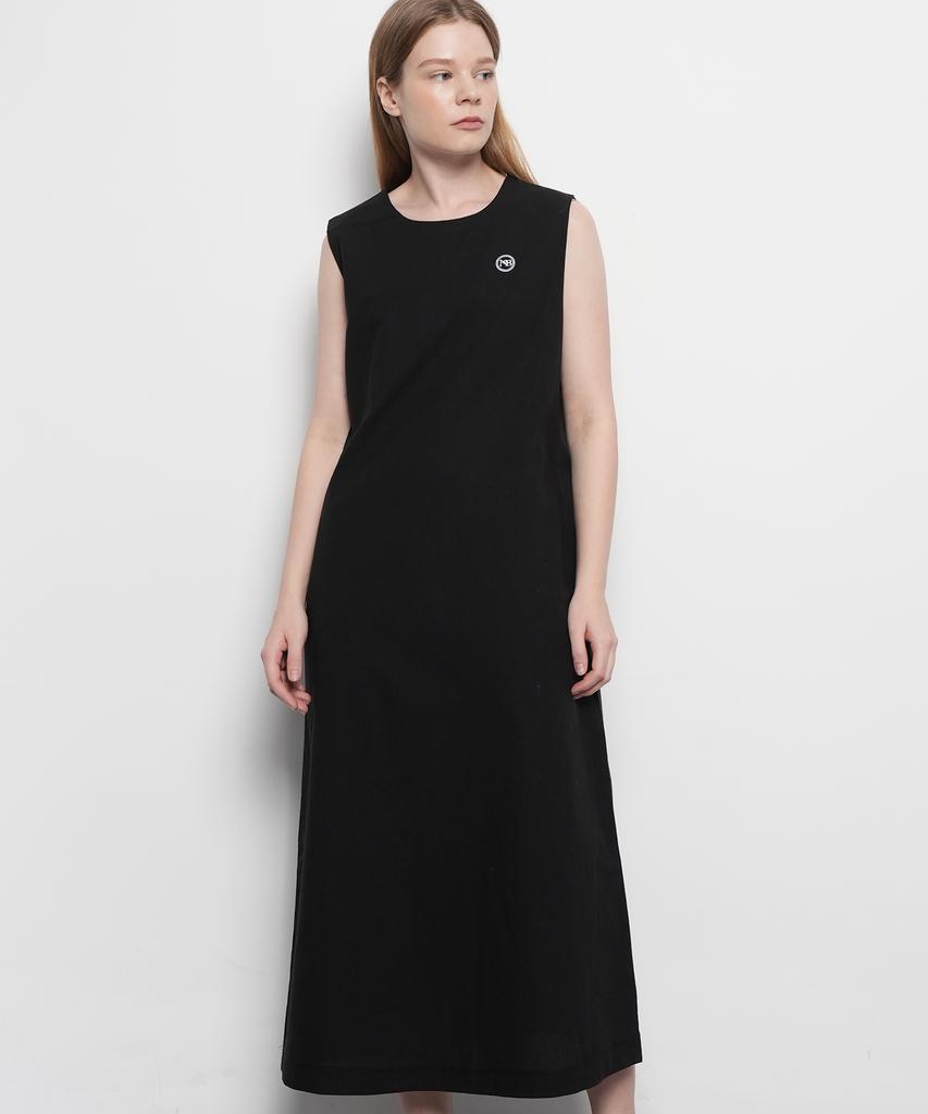 THE-ABON Women'S Summer Cotton Sleeveless Long Dress Sky Blue