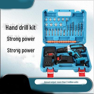 High-Power Multi-Function Rechargeable Lithium Battery Electric Hand Drill Set for Home and Trade Use