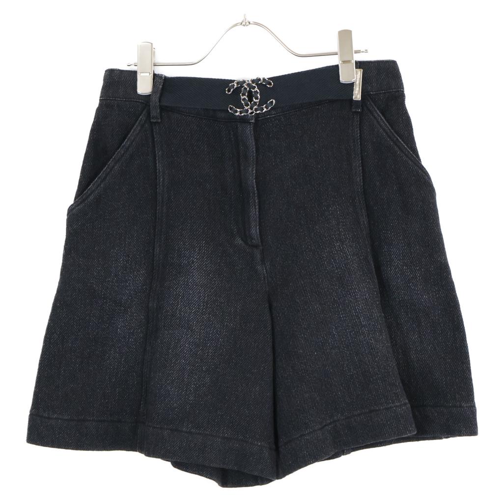 Chanel 2019 Belt-integrated Shorts Bottoms 38 blackUsed