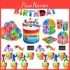 Rainbow Roblox Friends Party Supplies Banner Cake Topper Balloons Kids Birthday