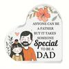 2D Flat, 1pc Dad Appreciation Plaque "Anyone Can Be A Father" Retro Father-Daughter Gift Suitable for Home & Office Decor, Acrylic Tabletop Award with