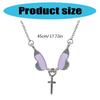Elegant Butterfly Crosses Pendant Necklace Alloy Neckchain Fashion Accessory For Daily Wear Special Occasions