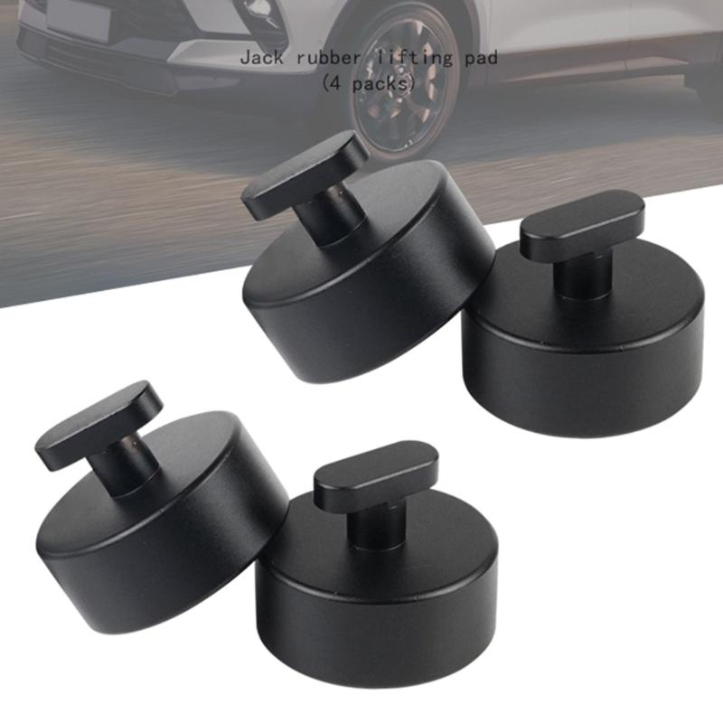 Pack of 4 Car Aluminum Alloy Jacking Pads Adapter Suitable for Protects Rockers Panel and Chassis Automotive Repair Tool