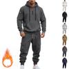 Men's Winter Fleece Multi-pocket Zipper Sweatshirt Suit Personalized Casual Hoodie Suit