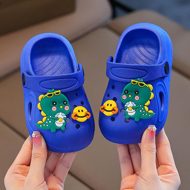 

Children s Summer Cartoon Slippers - Soft Sole, Non-Slip, Closed Toe Indoor & Beach Shoes for Baby Boys & Girls Size 20-21, Inner Length 13.5cm