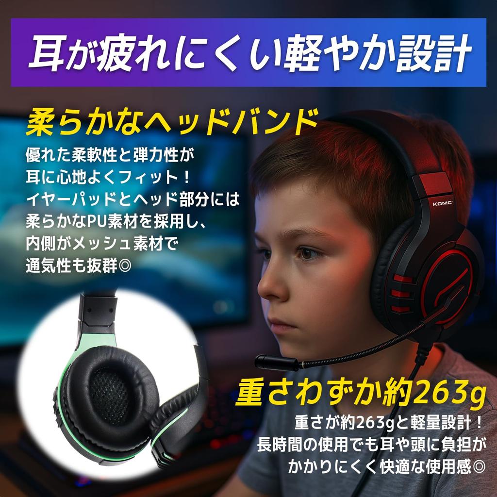 Lightweight Wired Gaming Headset Compatible with and with Perfect Gift for Birthdays and Blue M205, PS5, PS4, Switch, Mic, Christmas,