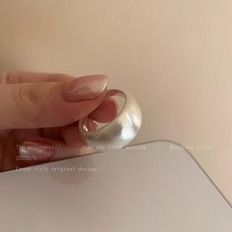 Koreanisches Zirkon-Liebesring-Set – luxuriöse, schlichte Statement-Ringe für einen vielseitigen Stil