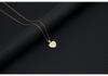 Gold Shell Pendant Necklace with English Alphabet - European & American Trend In Titanium Steel Chain