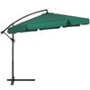 Springos® Parasol de jardin déporté avec manivelle, incluant une housse 350 cm