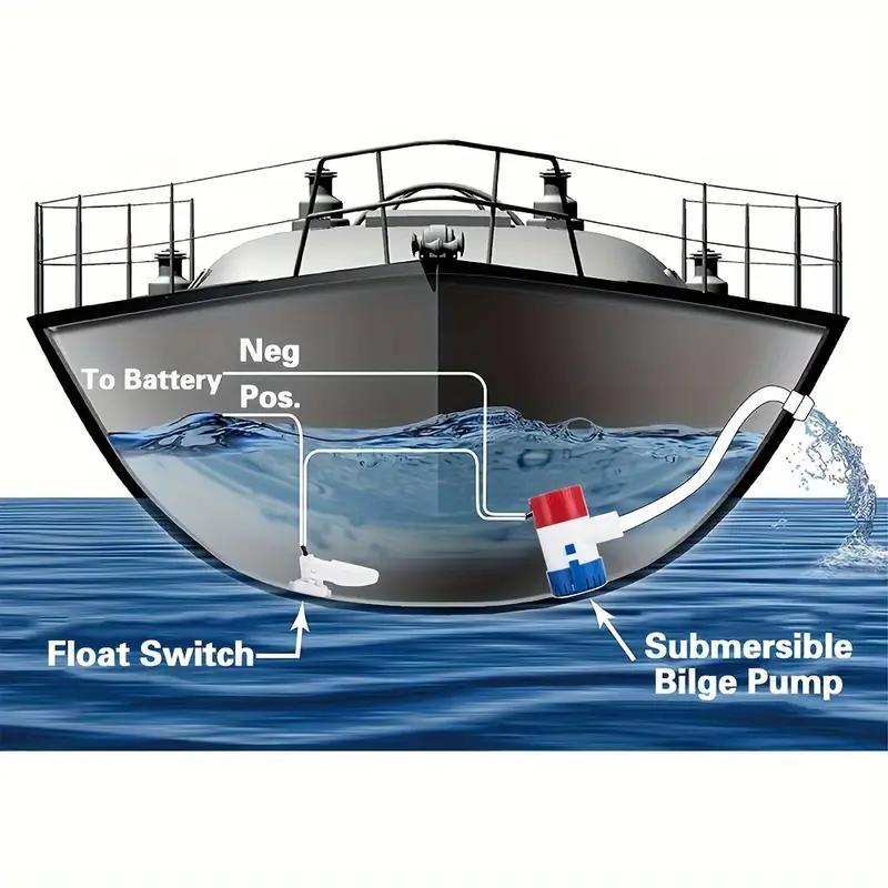 12V 24V 220V 60L/min 1100GPH Bilge Pump Mini Boat Pumps 12 V Submersible Kayak Rule Water 24 Volt Garden Rinse Car Wash Bath