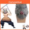 Lätt Latex Halloween Demon Slayer Kimetsu No Yaiba Hashibira Inosuke Gris Cosplay Mask För Komfort