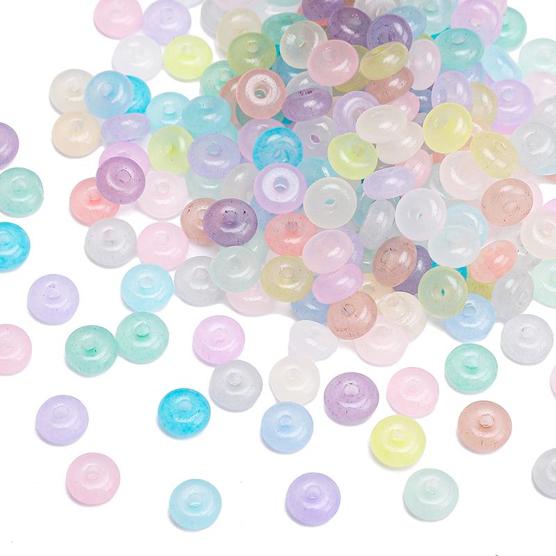50Pcs Crystal Czech Glass Beads Abacus Seed Beads for Earring Bracelet DIY Jewelry Craft Accessoreis Making
