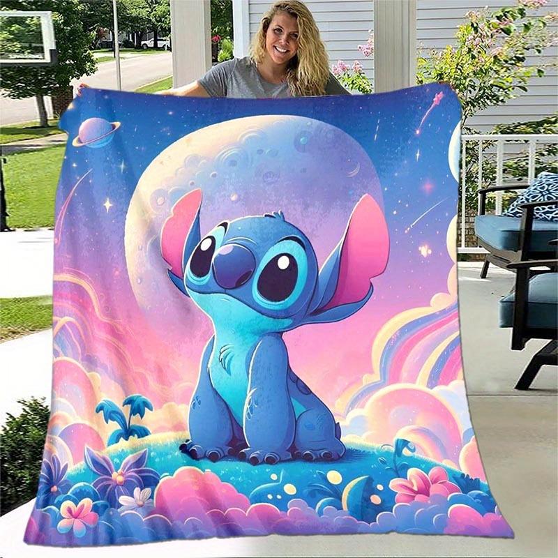 1pc Stitch Printing Blanket - Soft, All-Season Throw for Office Blanket, Personalized Gift with Adorable Cartoon Design