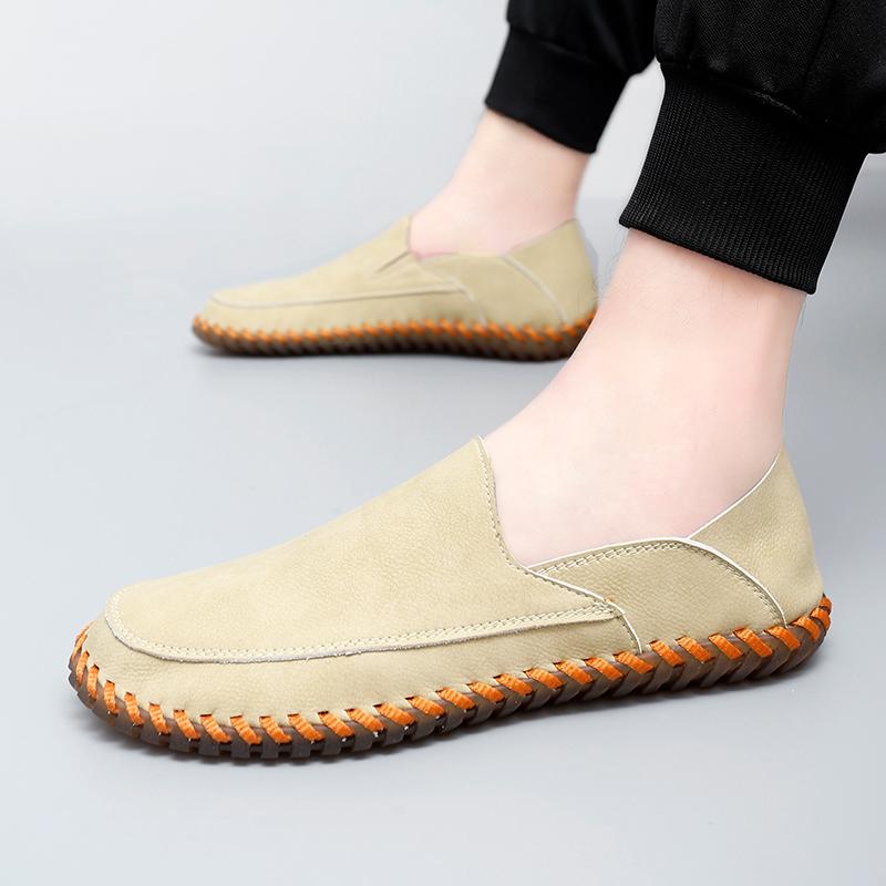 Men‘s Casual Shoes Handmade Leather Loafers Leather Flat Moccasins Men Sneakers Plus Size 39-47