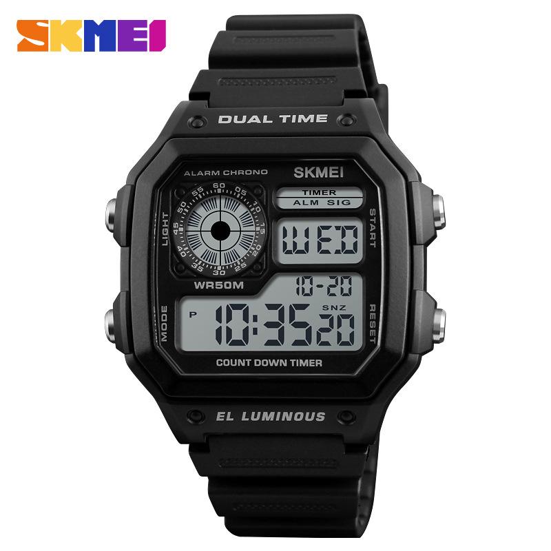 Skmei Men's Digital Sports Watch: Fashionable, Waterproof, Luminous Display for Outdoor Activities & Students.